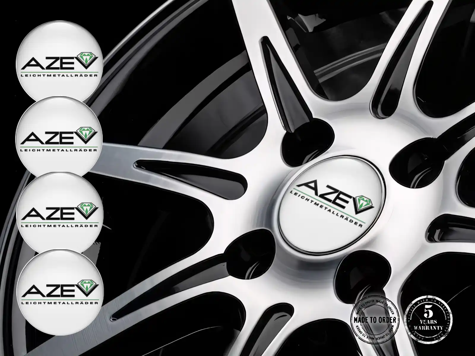 Azev Radembleme Stil Hochwertige Gewölbte Labels